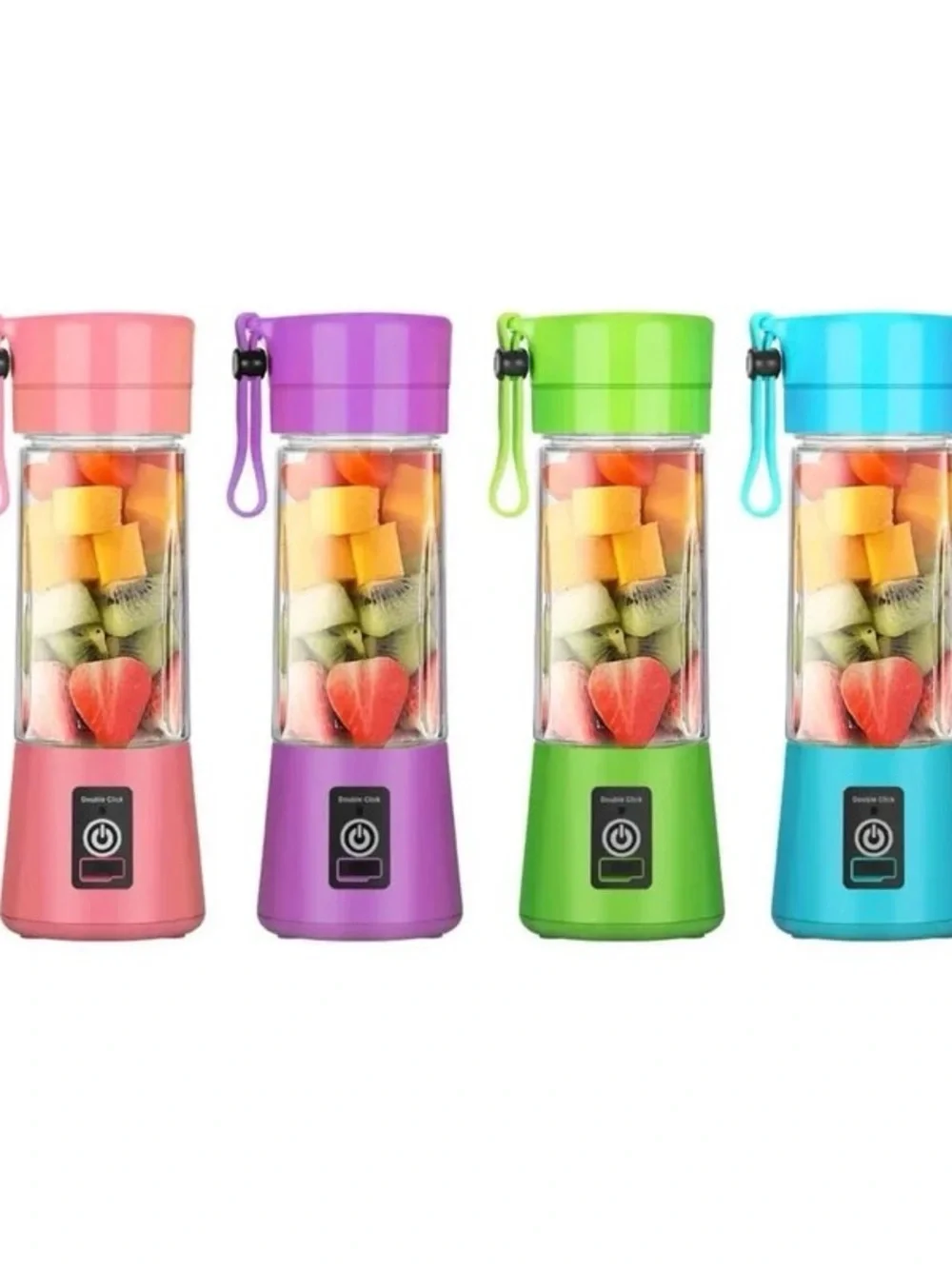 Portable Personal Blender Bottle in Light Blue - Cordless Fruit Juicer